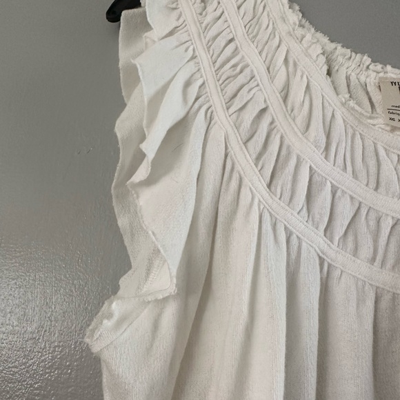 Free people white coconut size small oversized short sleeve shirt - Picture 8 of 10